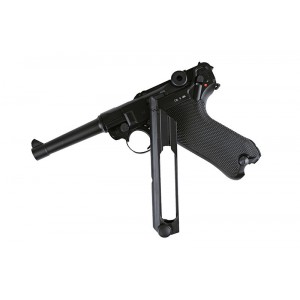 Страйкольный пистолет P08 replica, СО2, металл, Блоу Бэк (KWC)